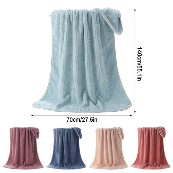 EARKITY Luxury Bath Towels, Bath Sheet, Quick-Dry Bath Towel, Microfiber Beach Towel, Textured Popcorn Weave Bath Towels, Super Absorbent, Light Weight, Soft