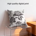 thumbnail image 5 of COOKCOK Set of 2  Floral Vintage Throw Pillow Covers Neutral Accent Print Decorative Cushion Covers Farmhouse Home Decor for Sofa Chair Couch Bedroom Living Room Outdoor, 20"x20",, Black, 5 of 7