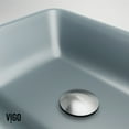 thumbnail image 4 of VIGO Matte Shell Sottile Glass Rectangular Vessel Bathroom Sink in Blue with Duris Faucet and Pop-up Drain in Chrome, 4 of 10