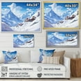 thumbnail image 4 of Designart "Solitude Amidst Alpine Mountains Winter Glow III" Extra Large Landscapes Framed Wall Art - Traditional White Mountains Winter Entryway Framed Wall Art Print, 4 of 6
