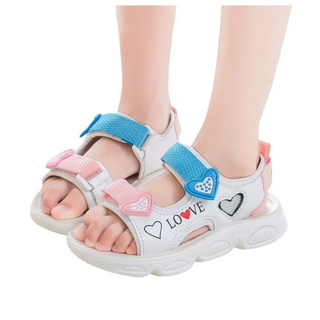 LUOGENLI Slippers Slippers for Girls Size 13 Girls Sandals Closed Toe Heels Wedding Party Shoes Sequins Bow for Toddler Slippers for Girls 10-12 Years Old Black Girls Slippers Size 3 Youth White 33
