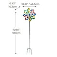 thumbnail image 6 of Teamson Home 18" dia. X 70" H Metallic Kinetic Windmill Spinner, Multi, 6 of 7