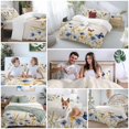 thumbnail image 5 of Blue Yellow Floral Bedding Duvet Cover Set Queen Size 4 Pieces Butterfly Watercolor Plants Paddy Vintage Bedding Set with Zipper Closure, 1 Comforter Cover 90x92 Inches 1 Flat Sheet & 2 Pillow Cases, 5 of 7