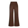 thumbnail image 5 of ClodeEU Women's Vintage Wide Leg Jeans,Loose Fit Casual Denim Pants with Multi Button Brown,Womens Plus L, 5 of 6