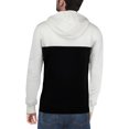 thumbnail image 2 of X RAY JEANS Mens Hooded Color Blocked Sweater, Off White/Black, 3XL, 2 of 5