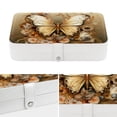 thumbnail image 4 of Butterfly Travel Jewelry Organizer Storage Box Bracelet Holder, PU Leather with Removable Compartment, Portable, 4 of 6