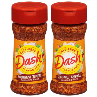 Dash Southwest Chipotle Salt-Free Seasoning Blend 2.5 oz. Shakers,(2 Pack)