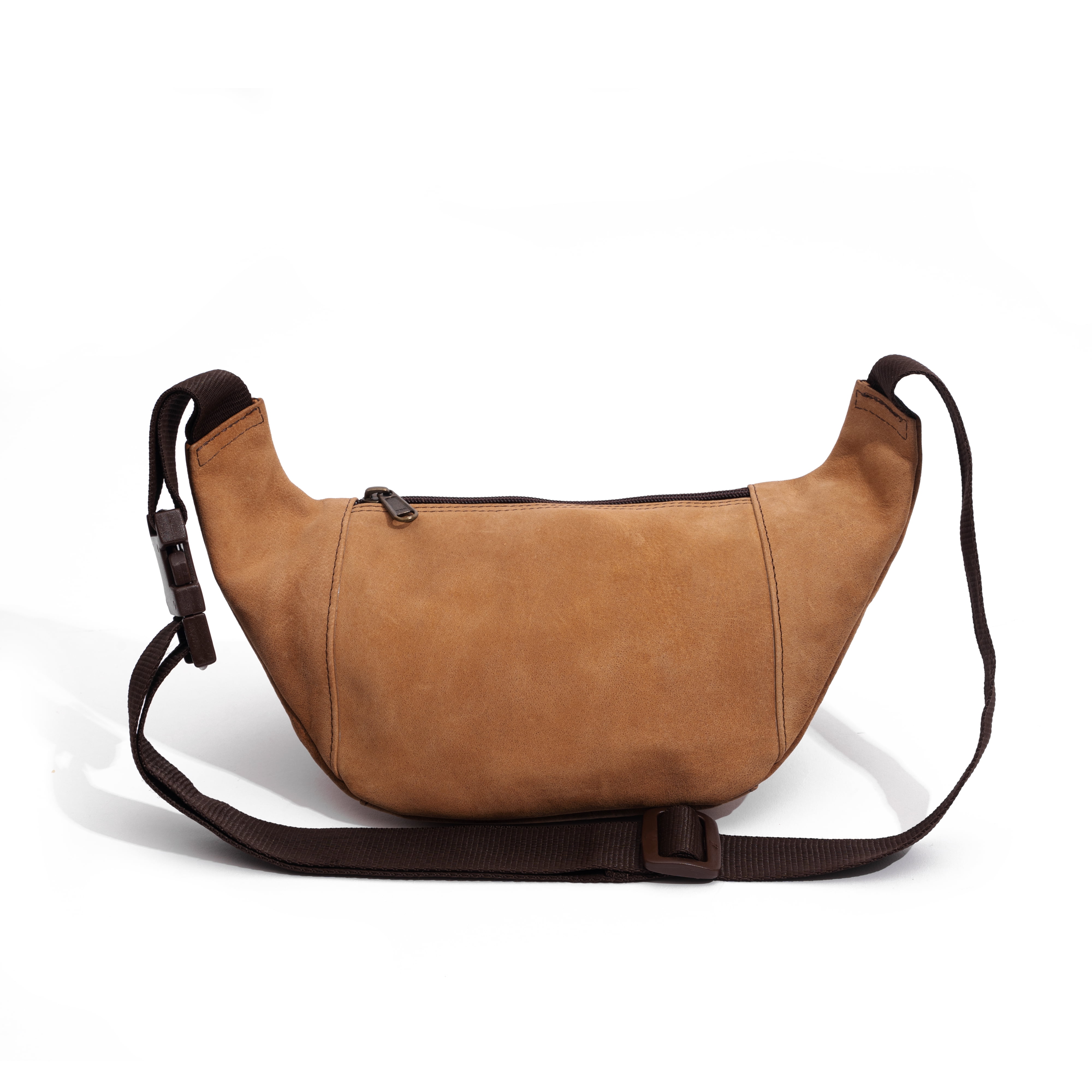 Premium Buffalo Leather Fanny Pack – Unisex Waist Bag with Adjustable Strap & Multiple Pockets, Ideal for Travel, Hiking, Running & Cycling