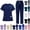 12# Dark Blue, variant on Women Scrubs Set V-Neck Stretch Tops with Pockets & Cargo Pants Jogger Nurse Work Uniform Quick Drying,White L