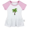thumbnail image 1 of Nature Palm Tree Pattern Dresses For Baby, Newborn Babies Skirts, Infant Princess Dress, 0-24M Kids Graphic Clothes (Pink Raglan Dresses, 6-12 Months), 1 of 4