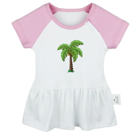 

Nature Palm Tree Pattern Dresses For Baby Newborn Babies Skirts Infant Princess Dress 0-24M Kids Graphic Clothes (Pink Raglan Dresses 6-12 Months)