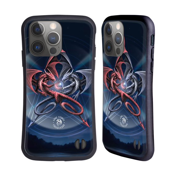 Head Case Designs Officially Licensed Anne Stokes Dragons 3 Pentagram Hybrid Case Compatible with Apple iPhone 14 Pro