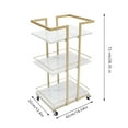 thumbnail image 5 of TOOL1SHOoo Utility Trolley Rolling Barber Cart Salon Manicure Metal Storage Cart with Wheel, 5 of 15