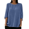 thumbnail image 6 of Sexlip Women's Top Comfortable Wear Everyday Versatile Wear Easy Care Fabric Fashion Forward Modern Style Classic Design Blue M, 6 of 7