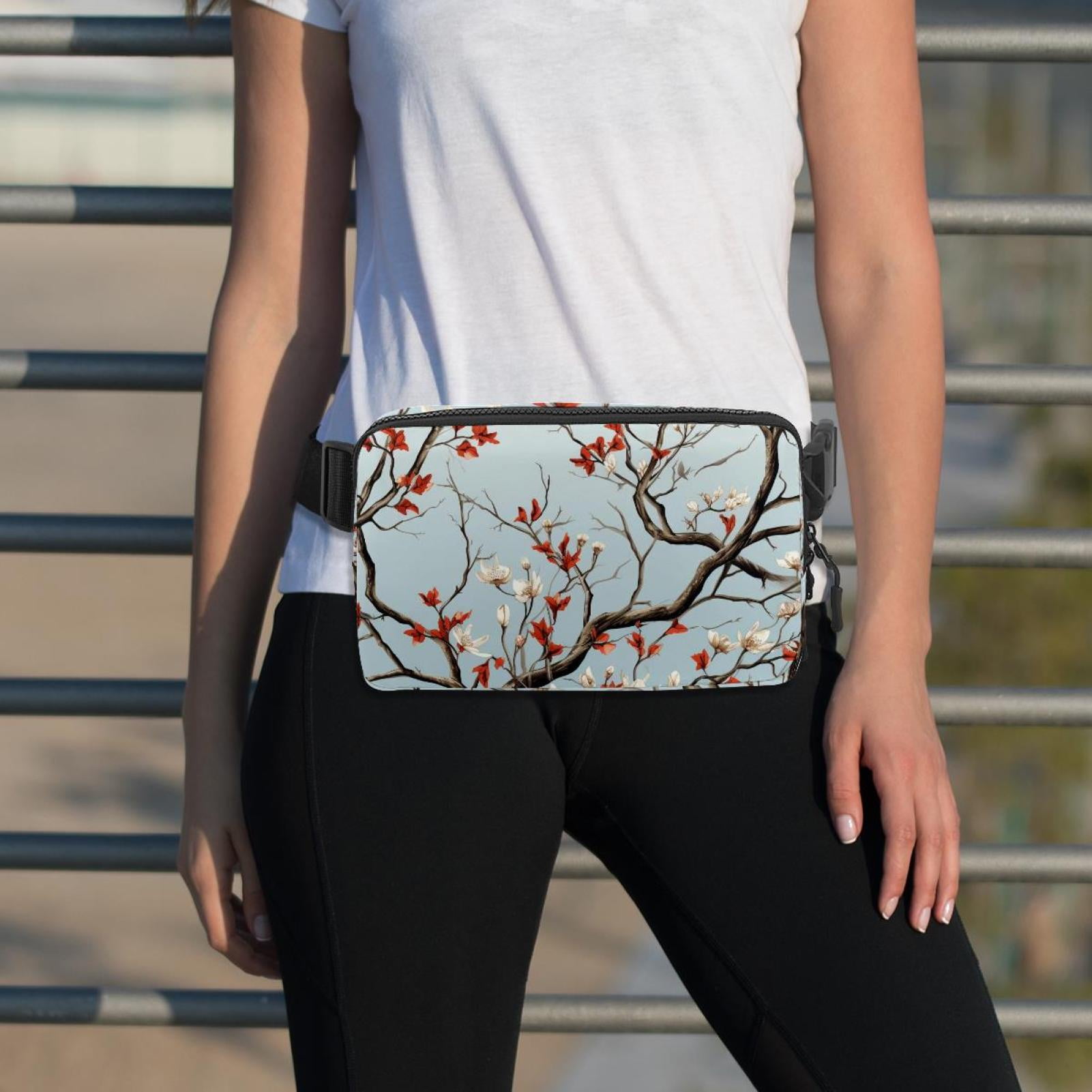 Tree Running Belt Fanny Packs Waist Packs with Extension Strap Unisex Lightweight Adjustable