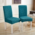thumbnail image 5 of Chair Slipcovers for Dining Room,Super Fit Stretch Chair Covers Removable Washable Anti-Dust Jacquard Parsons Chair Protector for Hotel Wedding Banquet Decor-4 Pcs-E, 5 of 7