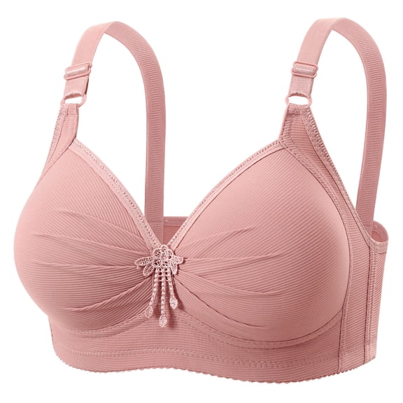 Fatuov Everyday Bra for Women Wireless Breathable Fabric Soft Bra Push Up Full Coverage Thin Bralette 44B
