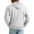thumbnail image 5 of Dwelliawo Quarter Zip Pullover Men Long Sleeve Waffle Solid Color Drawstring Fashion Sweatshirts Casual Winter Fall Hoodies Pullover with Hood White 5XL, 5 of 5