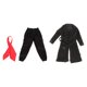 thumbnail image 4 of Figura de acción en miniatura con gabardina a escala 1:12 para figuras masculinas de 6 pulgadas Negro, 4 of 9