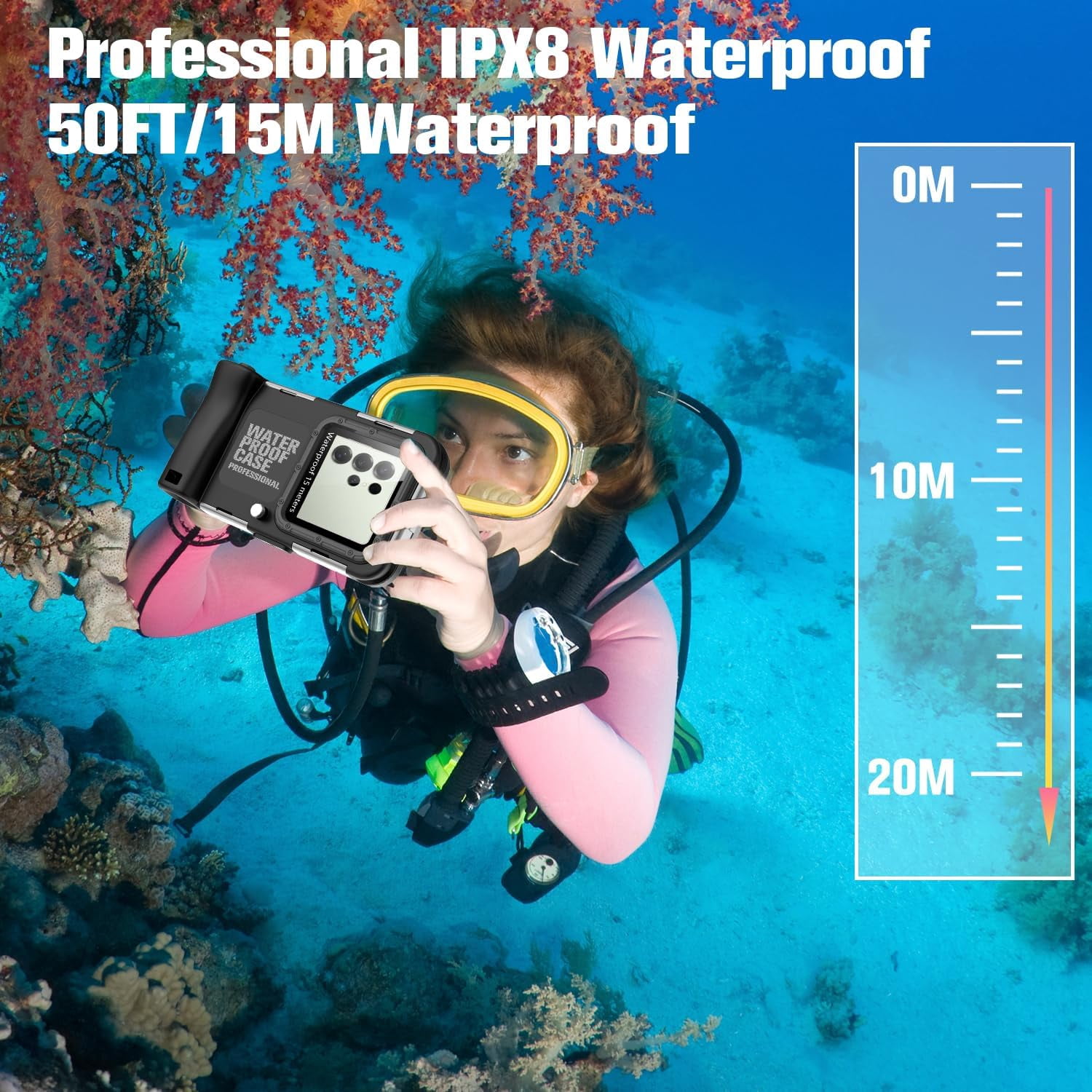 Ultra-Durable Waterproof Case For Samsung Galaxy S25 S24 S23 S22 S21 Ultra - 10m/30FT Depth Rated for Snorkeling, Kayaking & Underwater Photography | Mechanical Button for Instant Photos