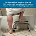 thumbnail image 6 of BodyMed Heavy-Duty Foot Step Stool with Non-Slip Rubber Platform for Seniors & Adults – Holds up to 300lbs, 9 ½ in. Step Up, 18”L  x 11.5”W x 9.5”H, 6 of 6