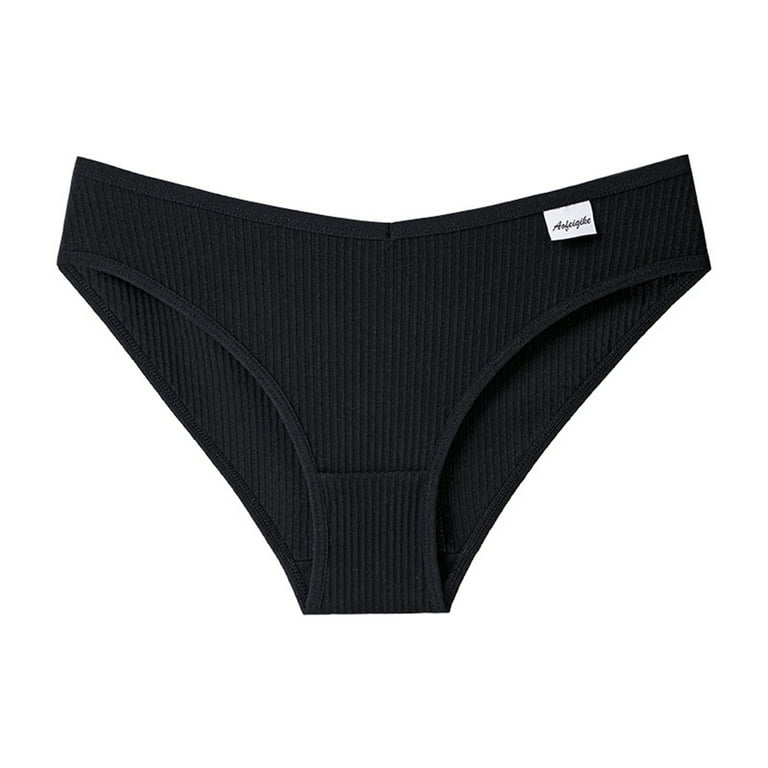 Eashery Cotton Panties for Women Women's No Pinching No Problems Dig-Free  Comfort Waist Microfiber Hi-Cut Black XX-Large