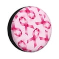 thumbnail image 1 of Vsdgher Breast Cancer Ribbons Awareness for Spare Tire Cover, Tire Wheel Protector Wheel Cover Fit for Truck,Trailer,RV,SUV,Camper and Most Vehicle-14 inch, 1 of 6