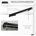 thumbnail image 6 of Outsunny 12' x 10' Retractable Awning Sunshade Shelter with Manual Crank Handle, Dark Gray, 6 of 9