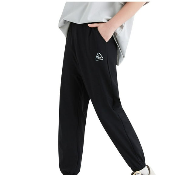 snilers Boys Sweatpants Tapered Elastic Waist Stretch Trousers Athletic Jogger Hiking Basic Track Pants with Pocket 2-13 Years