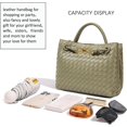 thumbnail image 6 of Woven Hobo Bags for Women Tote Bag, Woven Leather Shoulder Crossbody Bag Satchel Bag Woven Handbag Purses, 6 of 7