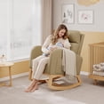 thumbnail image 2 of Yiwa Nursery Rocking Chair with Pillow, Upholstered Accent Rocker for Bedroom or Living Room, 2 of 8