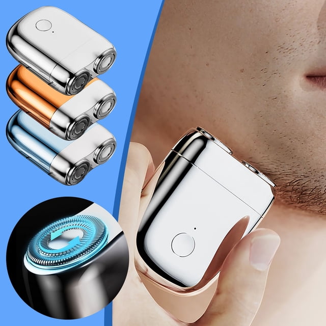 onlyliua Promoción de Temporada Afeitadora Recargable con Puerto Usb, Miniafeitadora Portátil para Rostro, Máquina de Afeitar Pequeña para Hombres, En Seco y Húmedo