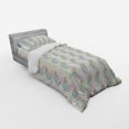 thumbnail image 3 of Ambesonne Retro Bedding Set 4 Pcs, Triangle Zig Zag Crackles, Queen, Multicolor, 3 of 3