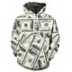 thumbnail image 2 of Nuevas sudaderas con capucha 3D con estampado de dólares divertidos para hombres y mujeres, sudaderas con capucha gráficas 3D personalizadas de estilo hip-hop callejero, ropa informal y cómoda para ho, 2 of 5