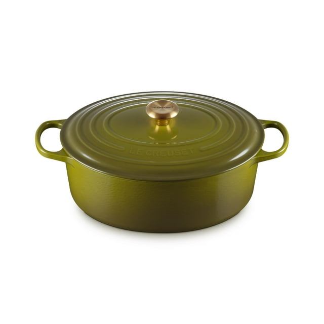 Horno holandés Le Creuset de hierro fundido esmaltado Signature, 8 litros, color oliva