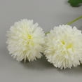 thumbnail image 6 of Cheer.US 2 Pcs Artificial Flowers Real Looking Fake Ball Chrysanthemum 4 Heads with Stem for DIY Wedding Bouquets Centerpieces Bridal Shower Party Home Decorations, 6 of 7