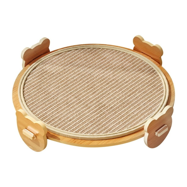 Cama para dormir, alfombrilla para rascar para gatos, tablero rascador para descansar y entrenar Estera redonda de sisal