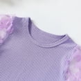 thumbnail image 4 of 7T Big Girls Clothes 8T Girls T-shirts Solid Color Round Neck Big Girls Short Sleeve T-shirts Tops Purple, 4 of 6