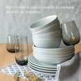 thumbnail image 3 of over&back Coupe Dinnerware Set - Stoneware Dishes - Comes with 4 Dinner Plates, 4 Cereal Bowls, and 4 Dinner Bowls - 12-Piece All-Occasion Place Settings - Semi-Matte Fog Blue, 3 of 7