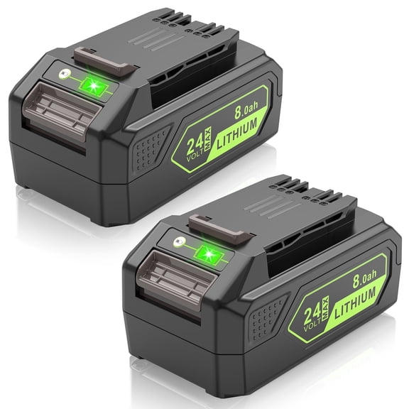 2Pack 24V 8.0Ah Battery Replacement for Greenworks Battery 24V 29842 29852 LB24A020 29842 24322 BAG709 29972 LB24A040 for Greenworks Trimmer Weed Blower