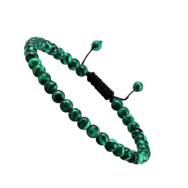 Minnieouse Elegante de piedra natural, de cuentas de piedra de longitud ajustable, varios estilos Ropa, zapatos y accesorios Miscelánea Verde pavo real