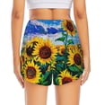 thumbnail image 4 of Haiem Landscape With Sunflowers Women's 2 in 1 Running Shorts - Lightweight Athletic Workout Gym Yoga Breathable Sports Shorts Liner with Phone Pockets-Small, 4 of 9