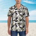 thumbnail image 4 of Lsque Abstract Watercolor pattern Hawaiian Shirt for Men, Unisex Summer Beach Casual Short Sleeve Button Down Shirts-Small, 4 of 9