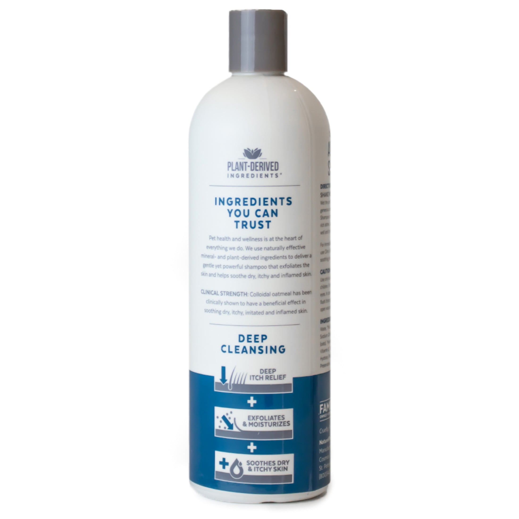 Naturel Promise Clinic Aid Anti-Itch Shampoo for Dogs and Cats, 16 oz, Soothes Dry Itchy Skin