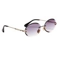 thumbnail image 5 of Sunglasses for Women, Oversized Rimless ting Oval Sun Glasses UV400 - Gradient Gray, 45x60mm, 5 of 6
