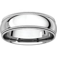 thumbnail image 3 of FB Jewels 18k White Gold 6mm Double Milgrain Comfort Fit Mens Wedding Ring Band Size 8.5, 3 of 3