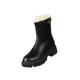 thumbnail image 3 of Botas de cuero de invierno para mujer a la moda, botines antideslizantes, cómodos zapatos informales con forro cálido, botas de nieve para clima frío Negro BLESIY botas de nieve, 3 of 8