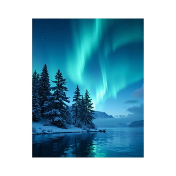 Paint By Numbers Kit for Adults Beginner - Northern Lights Over Snowy Lake DIY Canvas Painting Kits for Adults, Frameless Paint By Number for Adults for Home Wall Decor 16x20 Inch