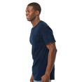 thumbnail image 3 of M&O Gold Soft Touch T-Shirt for Men, 100% Cotton Short Sleeve Taped Neck Deep Navy Tee, S, 3 of 5