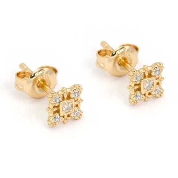 14k Gold Simple and Elegant Stud Earrings, Long-Lasting Finish, A Timeless Gift for Any Jewelry Lover